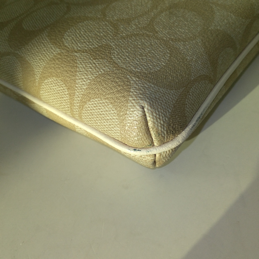Coach Signature Leather Canvas Light Khaki Mini Rowan File Crossbody Bag Set - Picture 6 of 16